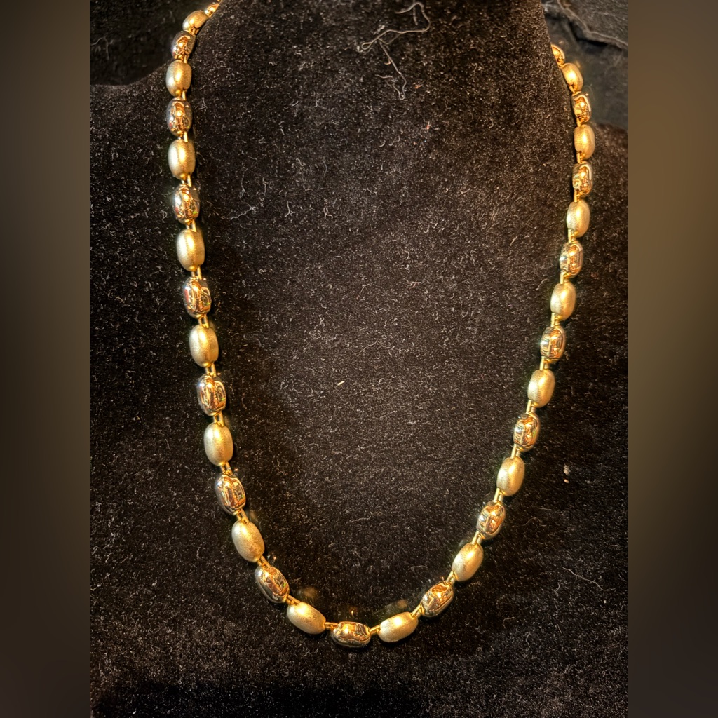GoldTone Womens Chain Necklace With Lobster Clasp